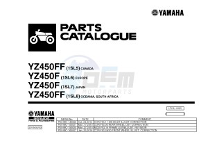 YZ450F (1SL5 1SL6 1SL7 1SL8) drawing .1-Front-Page