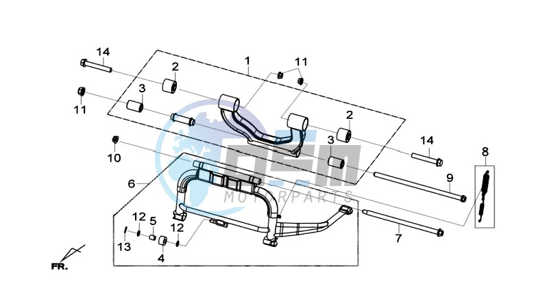 CENTRAL STAND -SIDE STAND- KICKSTARTER PEDAL