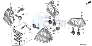 GL18009 Europe Direct - (ED / AB NAV) drawing REAR COMBINATION LIGHT