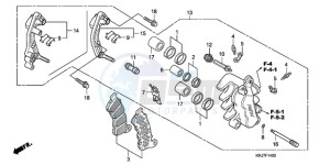 FES150A9 Europe Direct - (ED / ABS) drawing FRONT BRAKE CALIPER