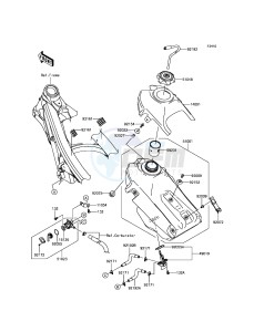 KLX450R KLX450AHF EU drawing Fuel Tank