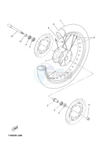 XT660Z TENERE (2BD6 2BD6 2BD6) drawing FRONT WHEEL