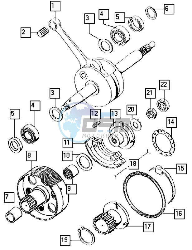 Crankshaft-cluth