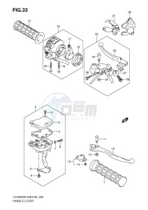 LT-Z250 (E28-E33) drawing HANDLE LEVER