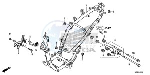 SH125E SH125 E drawing FRAME BODY