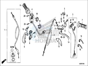 CRF125FBH Europe Direct - (ED) drawing HANDLE LEVER/SWITCH/CABLE