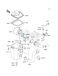 MULE_610_4X4 KAF400ADF EU drawing Air Cleaner