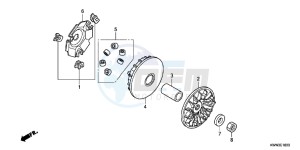 WW125D PCX125 - WW125 UK - (E) drawing DRIVE FACE