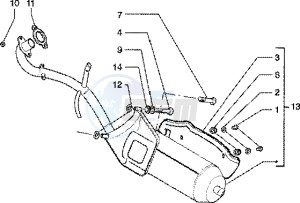 Zip 125 4T drawing Catalytic silencer