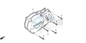 XR100R drawing LEFT CRANKCASE COVER