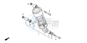 CBF500 drawing REAR CUSHION