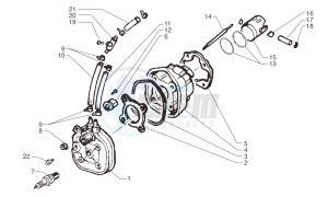 Ark LC RACING- Color: Red-White 200 drawing Cylinder- piston