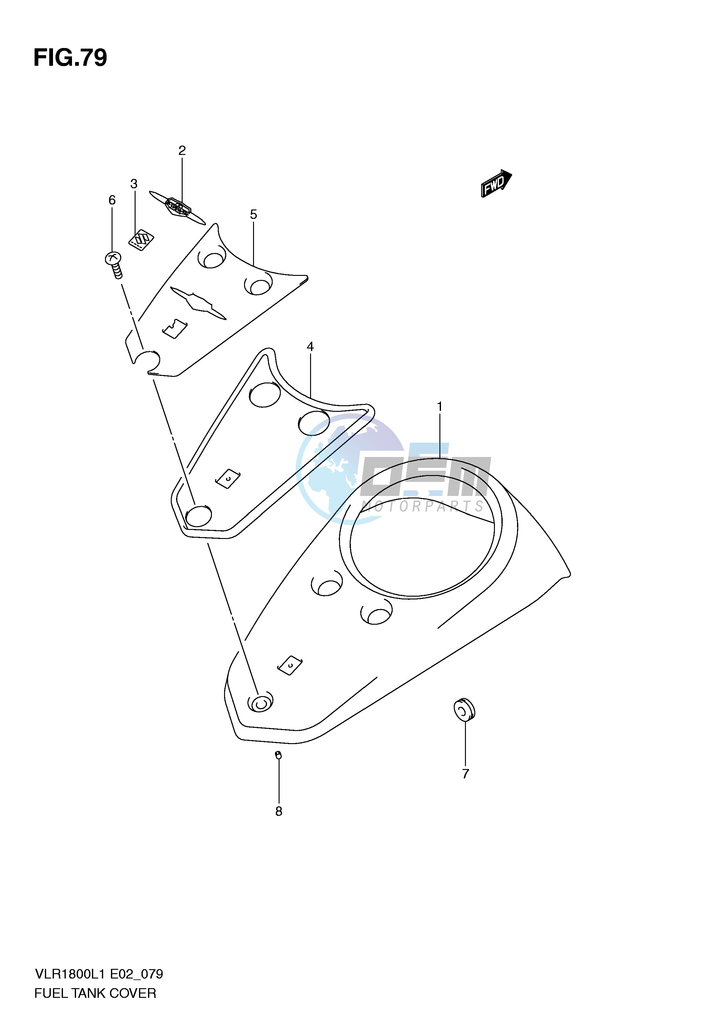 FUEL TANK COVER (VLR1800L1 E2)