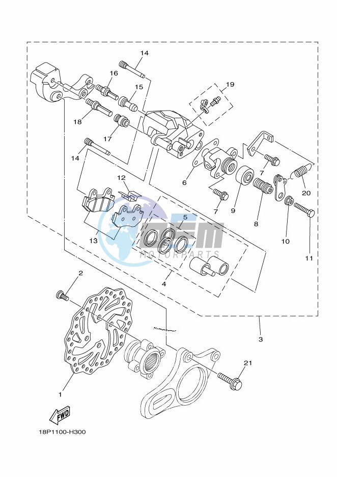 REAR BRAKE CALIPER