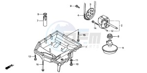 CBF600SA drawing OIL PAN/OIL PUMP