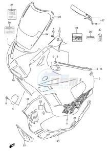 GSX600F (E2) Katana drawing COWLING BODY (MODEL R)