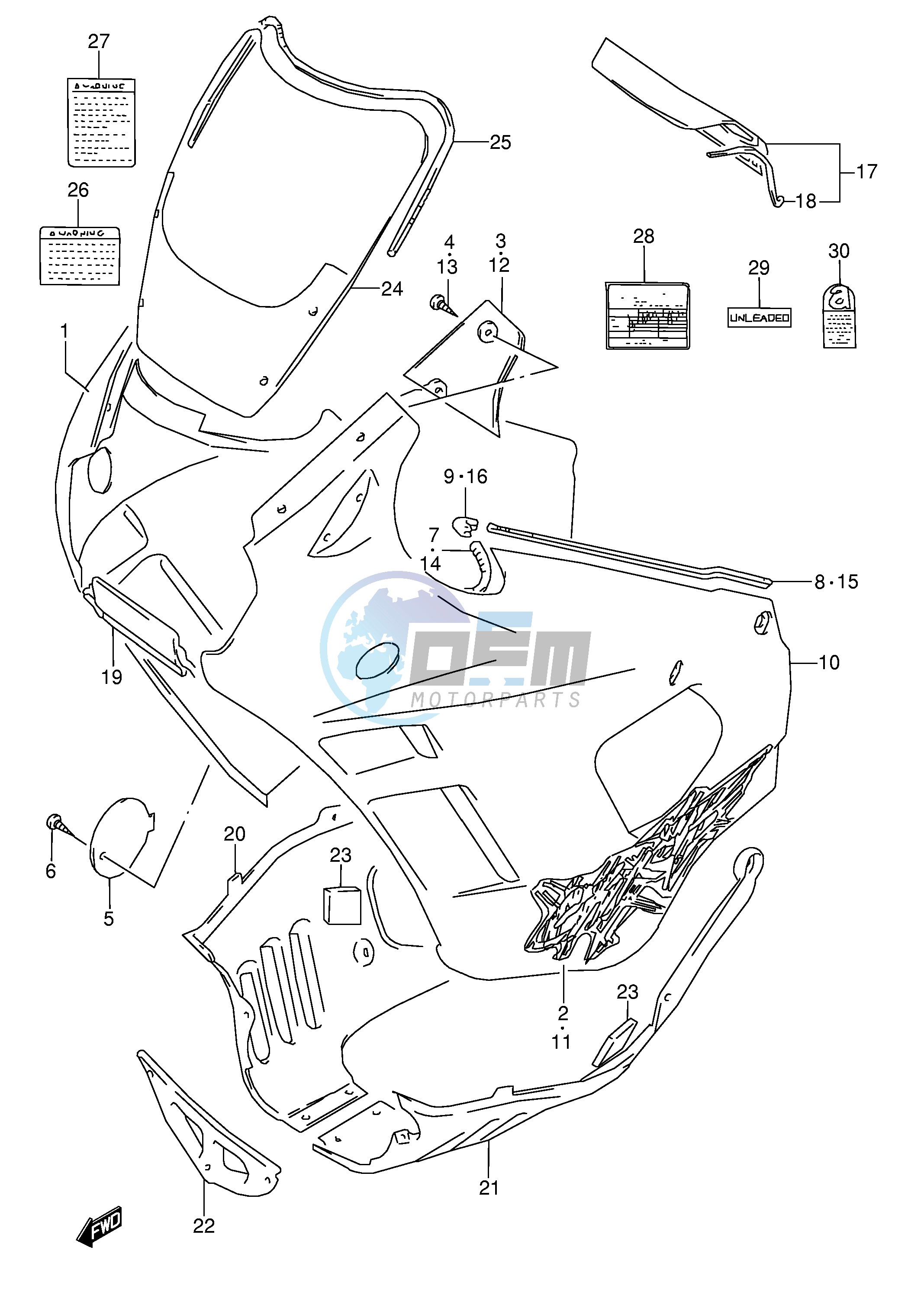 COWLING BODY (MODEL R)