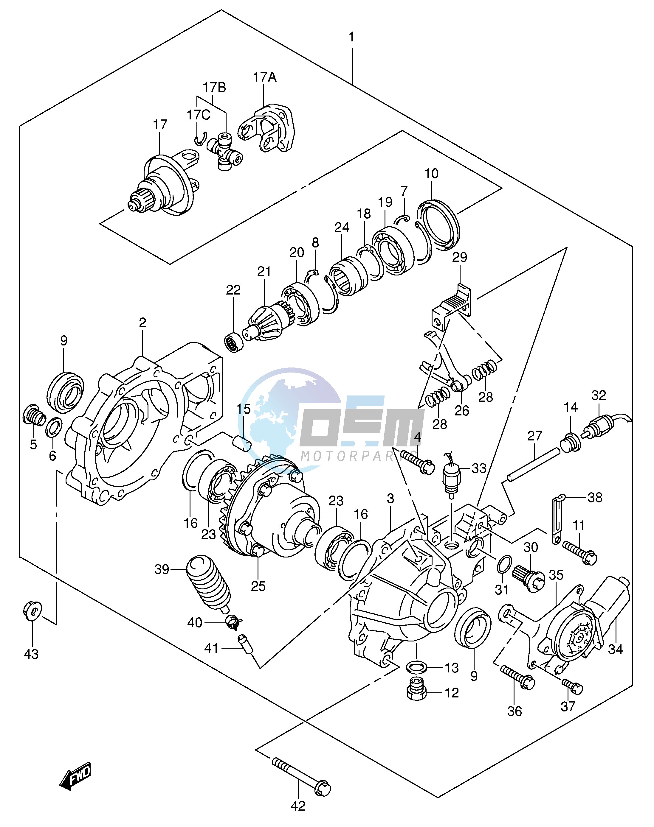 FINAL BEVEL GEAR (FRONT) (MODEL K2)