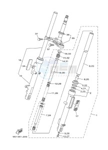 YB125 (2CS9) drawing FRONT FORK