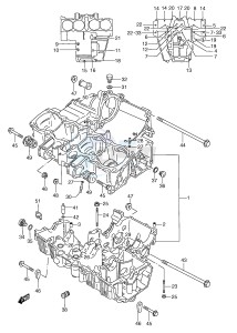 GSX750F (E2) drawing CRANKCASE