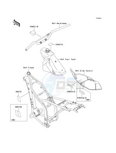 KLX 300 A [KLX300R] (A6F-A7A) A7F drawing LABELS