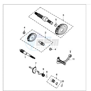 FIGHT 3 N 4T drawing DRIVE SHAFTS / KICKSTARTER