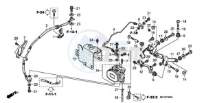 CBR600RA9 UK - (E / ABS) drawing REAR VALVE UNIT (CBR600RA)