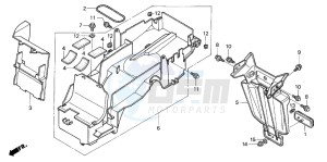 CB1300A CB1300SUPER FOUR drawing REAR FENDER (CB1300/F/F1/ S)