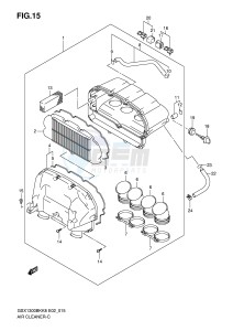 GSX1300BK (E2) drawing AIR CLEANER