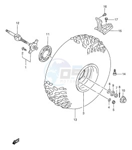 LT-F250 (E24) drawing LEFT REAR WHEEL