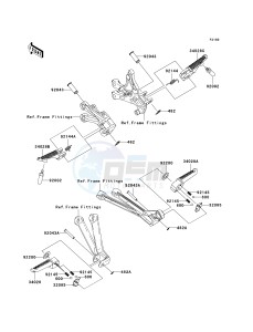 ZX 1000 M [NINJA ZX-10R] (C1) [NINJA ZX-10R] drawing FOOTRESTS