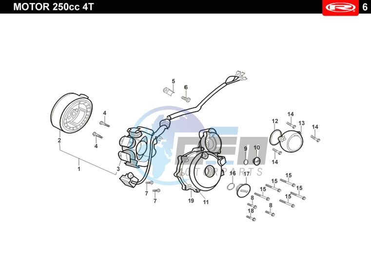 MAGNETIC FLYWHEEL - FRONT SIDE FRONT COVER