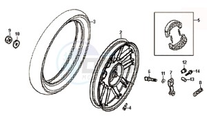 SYMPHONY 50 45KMH drawing REAR WHEEL