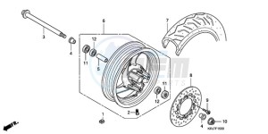 FES1509 Europe Direct - (ED / 2ED) drawing FRONT WHEEL (FES125)(FES150)