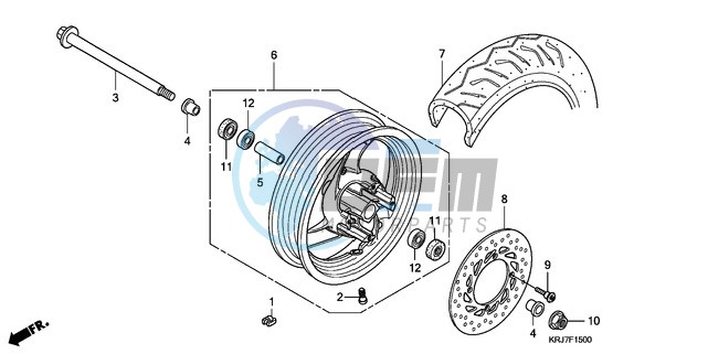 FRONT WHEEL (FES125)(FES150)