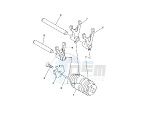 TT R E/LE 125 drawing SHIFT CAM AND FORK