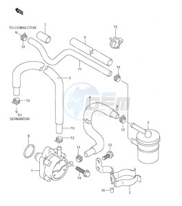 DF 90 drawing Fuel Pump (S/N 680685 & Older)