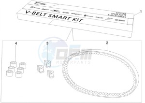 ATLANTIS BULLET - 50 cc VTHAL1AE2 Euro 2 2T AC ESP drawing V-Belt Smart kit (Positions)