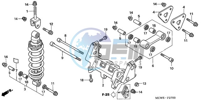 REAR CUSHION (VFR800)