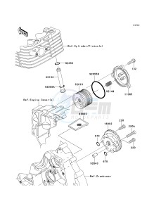 KLX 140 B (KLX140L MONSTER ENERGY) (B8F-B9FA) B8F drawing OIL PUMP