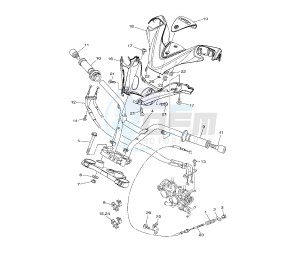 XP T-MAX 500 drawing STEERING HANDLE AND CABLE