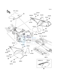 KLX 250 W [KLX250SF] (W9F) W9F drawing SIDE COVERS_CHAIN COVER