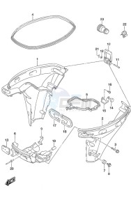 DF 20A drawing Side Cover Remote Control w/Power Tilt