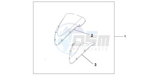 CBR600FR drawing WINDSHIELD