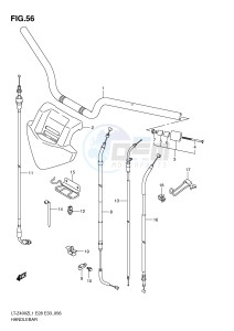 LT-Z400 (E28-E33) drawing HANDLEBAR