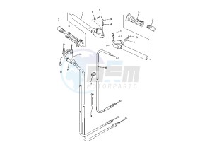 YZF R46 600 drawing STEERING HANDLE- CABLE