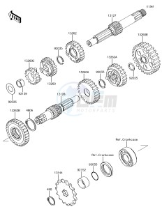 KLX110 KLX110CGF EU drawing Transmission