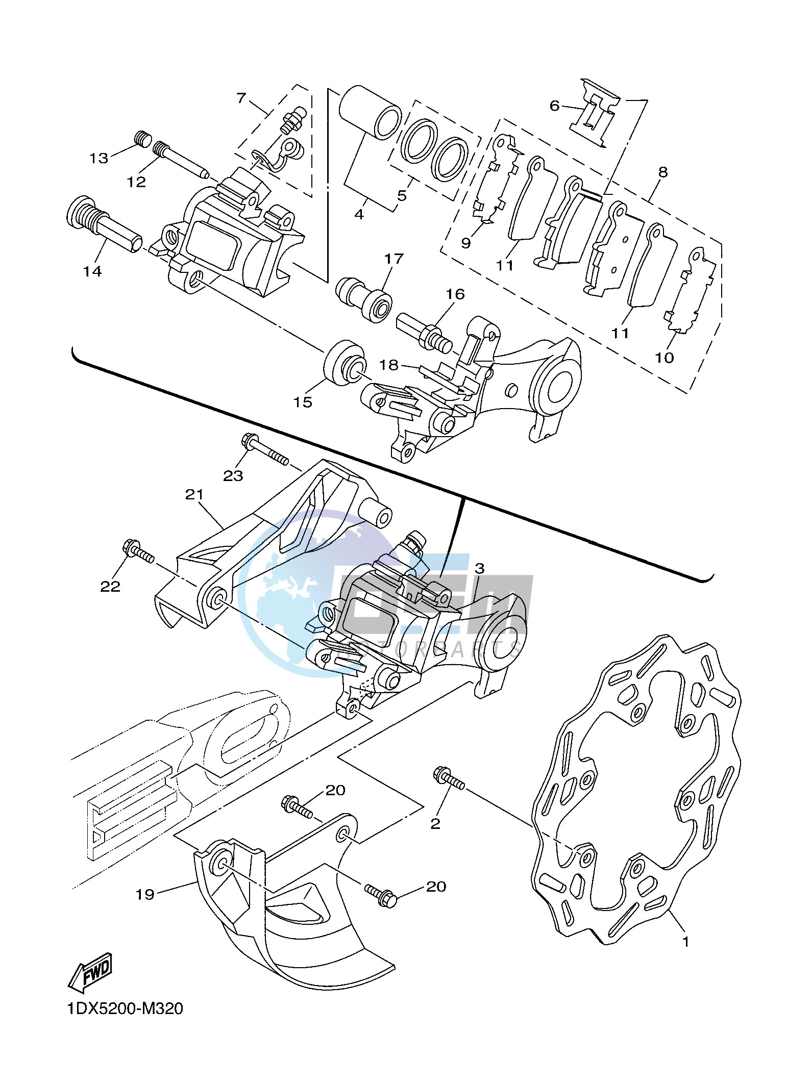 REAR BRAKE CALIPER