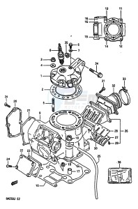 RM250 1988 drawing CYLINDER