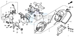 VT750C3 drawing TAILLIGHT (2)